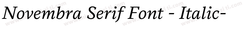 Novembra Serif Font - Italic字体转换